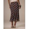 image:imageMakeMeChic Womens Polka Dots Midi Skirt Summer Mesh Flowy Long SkirtsBrown Blue
