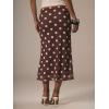 image:imageMakeMeChic Womens Polka Dots Midi Skirt Summer Mesh Flowy Long SkirtsCoffee Brown