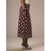 image:imageMakeMeChic Womens Polka Dots Midi Skirt Summer Mesh Flowy Long SkirtsCoffee Brown