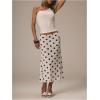 image:imageMakeMeChic Womens Polka Dots Midi Skirt Summer Mesh Flowy Long SkirtsWhite