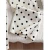 image:imageMakeMeChic Womens Polka Dots Straight Leg Jeans Vintage Denim Pants with PocketBlack and White