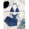 image:imageMakeMeChic Womens Polka Dots Triangle Bikini Sets Swim Shorts Y2K Leopard Striped Bathing Suit SwimsuitPolka Dots Blue