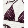 image:imageMakeMeChic Womens Polka Dots Triangle Bikini Sets Swim Shorts Y2K Leopard Striped Bathing Suit SwimsuitPolka Dots Multi