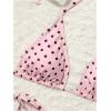 image:imageMakeMeChic Womens Polka Dots Triangle Bikini Sets Swim Shorts Y2K Leopard Striped Bathing Suit SwimsuitPolka Dots Pink