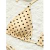 image:imageMakeMeChic Womens Polka Dots Triangle Bikini Sets Swim Shorts Y2K Leopard Striped Bathing Suit SwimsuitYellow Polka Dots