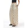 image:imageMakeMeChic Womens Polka Dots Wide Leg Pants Summer High Waisted Baggy Barrel PantsBlack and White