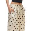 image:imageMakeMeChic Womens Polka Dots Wide Leg Pants Summer High Waisted Baggy Barrel PantsBlack and White