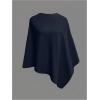 image:imageMakeMeChic Womens Poncho Sweater Dolman Sleeve Asymmetrical Shawl Wraps Knit Pullover TopsBlue