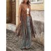 image:imageMakeMeChic Womens Rivet Suede Tassel Sleeveless Vest Jacket Open Front Cowboy Chic Fringe Vest OuterwearBrown