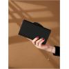 image:imageMakeMeChic Womens Satin Evening Bag 3D Flower Flap Wedding Clutch Bag Vintage HandbagsBlack