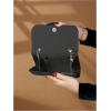 image:imageMakeMeChic Womens Satin Evening Bag 3D Flower Flap Wedding Clutch Bag Vintage HandbagsBlack