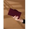 image:imageMakeMeChic Womens Satin Evening Bag 3D Flower Flap Wedding Clutch Bag Vintage HandbagsBurgundy
