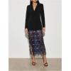 image:imageMakeMeChic Womens Sequin Midi Skirts Sheer Fringe Glitter Sparkly Party Club Cover Up Pencil SkirtsBlue