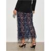 image:imageMakeMeChic Womens Sequin Midi Skirts Sheer Fringe Glitter Sparkly Party Club Cover Up Pencil SkirtsBlue