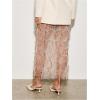 image:imageMakeMeChic Womens Sequin Midi Skirts Sheer Fringe Glitter Sparkly Party Club Cover Up Pencil SkirtsPink