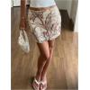 image:imageMakeMeChic Womens Sequin Mini Skirt Floral Bodycon Glitter Summer Y2K Party Short SkirtsApricot