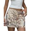 image:imageMakeMeChic Womens Sequin Mini Skirt Floral Bodycon Glitter Summer Y2K Party Short SkirtsApricot