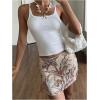 image:imageMakeMeChic Womens Sequin Mini Skirt Floral Bodycon Glitter Summer Y2K Party Short SkirtsApricot
