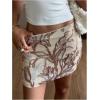 image:imageMakeMeChic Womens Sequin Mini Skirt Floral Bodycon Glitter Summer Y2K Party Short SkirtsApricot