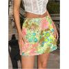 image:imageMakeMeChic Womens Sequin Mini Skirt Floral Bodycon Glitter Summer Y2K Party Short SkirtsGreen and Blue
