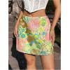 image:imageMakeMeChic Womens Sequin Mini Skirt Floral Bodycon Glitter Summer Y2K Party Short SkirtsGreen and Blue