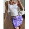 image:imageMakeMeChic Womens Sequin Mini Skirt Floral Bodycon Glitter Summer Y2K Party Short SkirtsLilac Purple