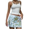 image:imageMakeMeChic Womens Sequin Mini Skirt Floral Bodycon Glitter Summer Y2K Party Short SkirtsMint Green
