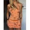 image:imageMakeMeChic Womens Sequin Mini Skirt Floral Bodycon Glitter Summer Y2K Party Short SkirtsOrange