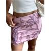 image:imageMakeMeChic Womens Sequin Mini Skirt Floral Bodycon Glitter Summer Y2K Party Short SkirtsPink