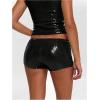image:imageMakeMeChic Womens Sequin Sparkly Mini Shorts Low Waist Rave Party Hot PantsBlack