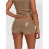 image:imageMakeMeChic Womens Sequin Sparkly Mini Shorts Low Waist Rave Party Hot PantsBrown