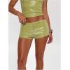 image:imageMakeMeChic Womens Sequin Sparkly Mini Shorts Low Waist Rave Party Hot PantsMint Green