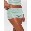 image:imageMakeMeChic Womens Sequin Sparkly Mini Shorts Low Waist Rave Party Hot PantsMint Green a