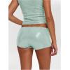 image:imageMakeMeChic Womens Sequin Sparkly Mini Shorts Low Waist Rave Party Hot PantsMint Green a