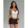 image:imageMakeMeChic Womens Sequin Sparkly Shorts Mini Micro Glitter Y2k Party Low Rise SkortBlack