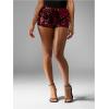 image:imageMakeMeChic Womens Sequin Sparkly Shorts Mini Micro Glitter Y2k Party Low Rise SkortBurgundy