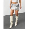 image:imageMakeMeChic Womens Sequin Sparkly Shorts Mini Micro Glitter Y2k Party Low Rise SkortSilver