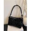 image:imageMakeMeChic Womens Sparkly Sequin Crossbody Purse Evening Clutch Handbag Bag Knot Zipper Y2k Purse BagBlack