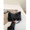 image:imageMakeMeChic Womens Sparkly Sequin Crossbody Purse Evening Clutch Handbag Bag Knot Zipper Y2k Purse BagBlack