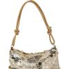 image:imageMakeMeChic Womens Sparkly Sequin Crossbody Purse Evening Clutch Handbag Bag Knot Zipper Y2k Purse BagGold