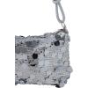 image:imageMakeMeChic Womens Sparkly Sequin Crossbody Purse Evening Clutch Handbag Bag Knot Zipper Y2k Purse BagSilver