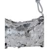 image:imageMakeMeChic Womens Sparkly Sequin Crossbody Purse Evening Clutch Handbag Bag Knot Zipper Y2k Purse BagSilver