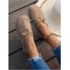 image:imageMakeMeChic Womens Suede Flats Shoes Closed Toe Ballet Flats Dressy Casual Potato ShoesBrown