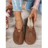 image:imageMakeMeChic Womens Suede Flats Shoes Closed Toe Ballet Flats Dressy Casual Potato ShoesChocolate Brown