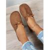 image:imageMakeMeChic Womens Suede Flats Shoes Closed Toe Ballet Flats Dressy Casual Potato ShoesChocolate Brown