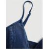 image:imageMakeMeChic Womens Summer Denim Tops Spaghetti Strap Sleeveless Y2K Jean Cami Crop TopsBlue