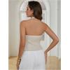image:imageMakeMeChic Womens Summer HalterTops Wrap Sleeveless Backless Buckle Vest Tank Tops Cowboy ChicApricot