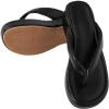 image:imageMakeMeChic Womens Summer PU Leather Toe Post Platform Sandals Flip Flops ShoesBlack