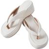 image:imageMakeMeChic Womens Summer PU Leather Toe Post Platform Sandals Flip Flops ShoesWhite