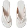 image:imageMakeMeChic Womens Summer PU Leather Toe Post Platform Sandals Flip Flops ShoesWhite